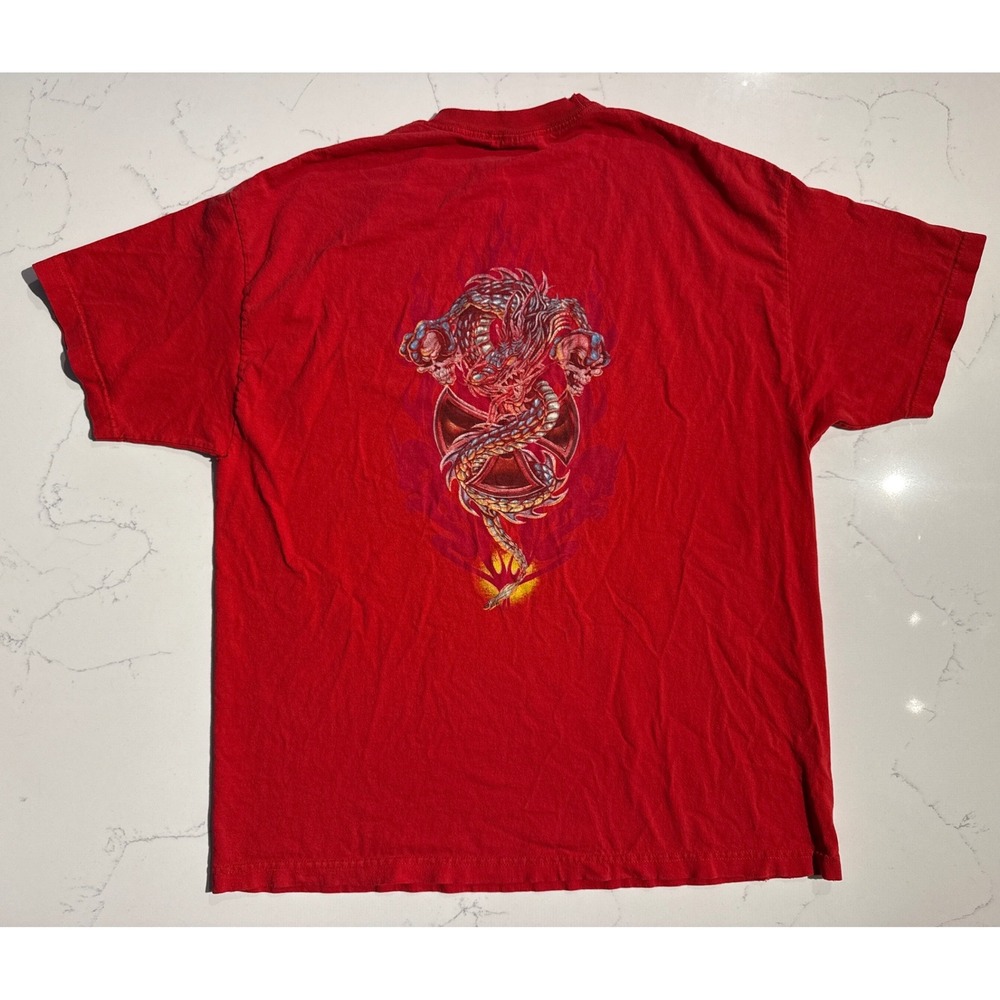 Y2K grunge red tshirt